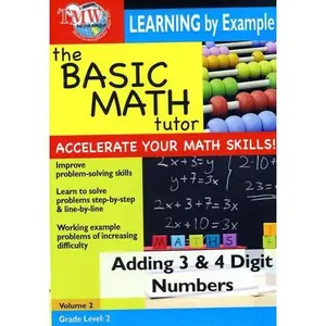 Basic Math Tutor Adding 3 & 4 Digit Numbers  [DVD Video Disc]