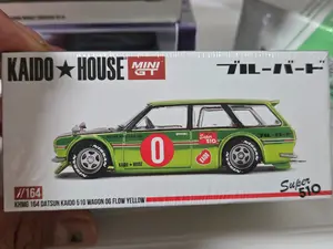 Kaido House Mini GT KHMG 164 Datsun Kaido 510 Wagon OG Flow Yellow Super 510 Diecast Model Car 1:64 Scale