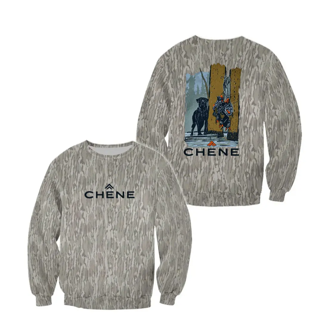 Tree Bark Camo Outdoor Collection: T-Shirt, Sweatshirt & Hoodie - CHENE Inspired Front & Back Graphic Apparel