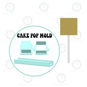 Square Cake Pop Mold | Deluxe Cutter, Popper, and Tray Option