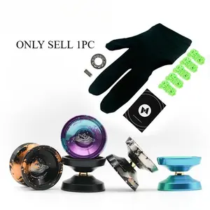 Leshare Gold Professional Yo-Yo, Aluminum Alloy, Festival Gift Set, Includes 5 Strings, 1 Glove, 1 Bearing, Model X2