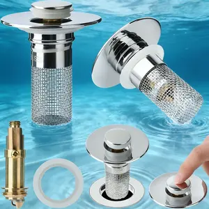 Sink drain filter，Stop Clogs & Odors! Stainless Steel Pop-Up Drain for Sinks, Tubs & Showers