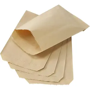 100 count 3x5 Inches Mini Size Small Brown  Paper  Bags Flat Favor  Bag for Party Wedding