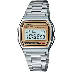 Casio Men’s Digital Watch with Gold-Toned Dial - A158WEA-9