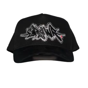 RHINESTONES ERAWR GRAFFITY FASHION HAT SNAPBACK 5 Panel Profile Premium Cotton Crown Adjustable Fit Snapback with Embroidered Logos