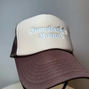 Somebody's Mama Trucker Hat - Fitted 5 Panel Cap with Embroidered Foam Front Panel & Adjustable Snap Back - Unisex Design