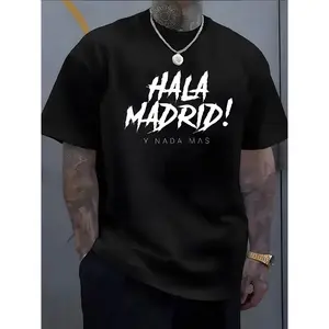 Graphic T-Shirt - Soft, Comfortable Polyester Crew Neck, Casual Short Sleeve Tee for Summer & Spring, Lightweight & Breathable Design, Perfect for Sports or Casual Attire, Sports Casual Wear |     Bold Letter Print |     Comfortable Fit