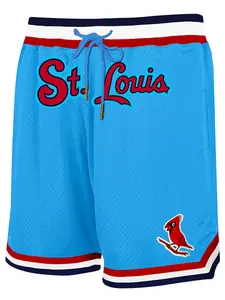 Men's Letter & Graphic Embroidery Drawstring Waist Pocket Basketball Shorts, Casual Breathable Quick Drying Zipper Pocket Back Shorts for Summer, Men's Sports Bottoms for Daily Wear, Clothing, Athletic Shorts, Gym Apparel