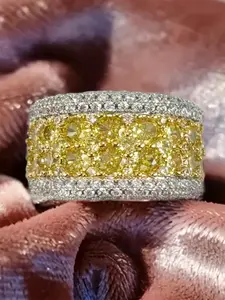 1 PC Fashion Green Cubic Zirconia Ring For Women Wedding Engagement Party Valentine's Day Gift