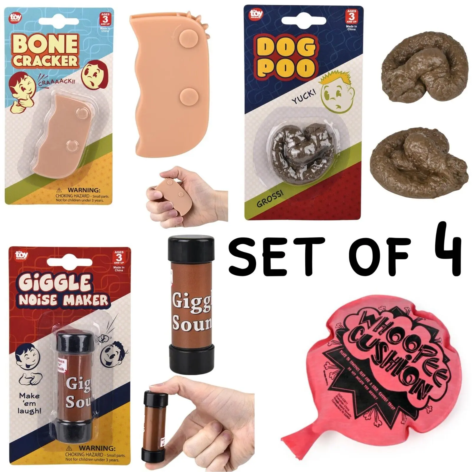 🤪 Ultimate 4-Piece Prank Kit – Classic Gag Toy Set for Kids & Jokesters!