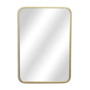 Cheungs 6099GD Nuvelle Rectangular Gold Metal Framed Wall Mirror, Gold-Colored Wall-Mounted Mirror, Home Decor Accessory, Gold-Colored Wall-Mounted Mirrors