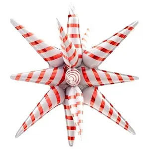 Candy Cane Starburst Balloon