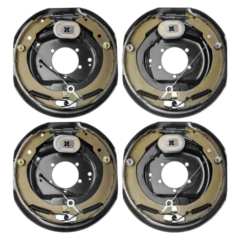 VEVOR Dexter 12"x2" Self-Adjusting Electric Trailer Brake Assembly Kit, 2 Left + 2 Right, 5-Hole Mount Align, High Compatibility for 7000 lbs Axle, Hassle-Free Installation Backing Plates