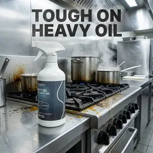 Multi-Purpose Kitchen Cleaner Spray, Heavy Duty Degreaser for Stove, Oven, Range Hood, Sink & Countertops, Quickly Removes Stubborn Oil, Grease & Stains