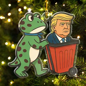 Portland Frog Acrylic Christmas Ornament, Funny Holiday Tree Decoration, Freedom Frog Gift, Cute Festive Home Decor, Unique Frog Lover Keepsake