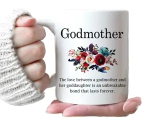 Godmother Mug Gift, Gift For Godmother, Special Gift For Godmother, Godmother Mug, Godmother Gifts, Baptism Gift, Baptism Mug, Novelty Coffee Mug, Gifts For Mommy Mom, 11 15oz Ceramic Cup, Gifts For Birthday