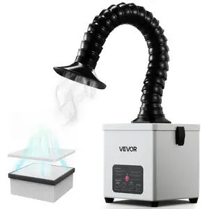 fathersdaygift  VEVOR Solder Fume Extractor, 3-Stage Filtration Soldering Smoke Absorber with 180 m/h Strong Suction 3-Level Airflow, Compact Desktop Brushless Smoke Extractor for Soldering DIY Welding