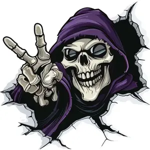 Halloween Ghost Face Car Stickers Funny Skull Stickers for Motorcycle Scratches Covering Creative Car Body Stickers Cars Accessories Spooky Design car  stickers bumper  stickers