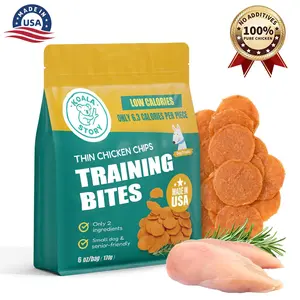 KOALA STORY Thin Chicken Chips for Dogs & Cats - 70% High-Protein, Grain-Free, Low-Calorie, Air-Dried, 2 Ingredients, Made in USA, 12 oz - Natural