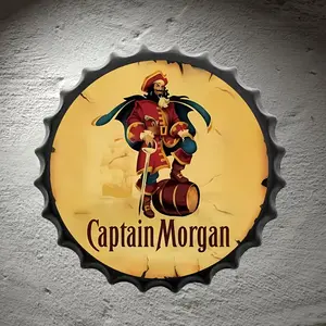 Vintage Metal Sign, 13.8 Inch Beer Bottle Cap Design, Ideal for Bars, Pubs, Man Caves, Kitchens, Durable Material, Perfect Gift Idea