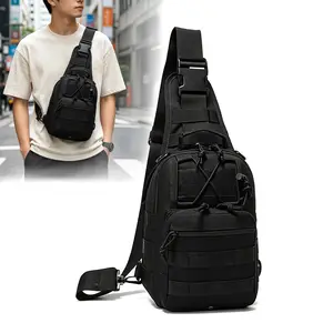 Tactical Compact EDC Shoulder Sling Bag for Men - Crossbody and Chest Pack for Travel, Camping, Trekking, Outdoor Sports - Adjustable Multifunction outdoorfun