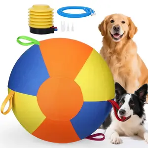 Explorinox 9.84‘’Heavy-Duty Herding Ball for Dogs with Anti-Burst Core & Dog-Friendly Handles Jumbo Size 25cm Diameter Perfect for Active Play Exercise
