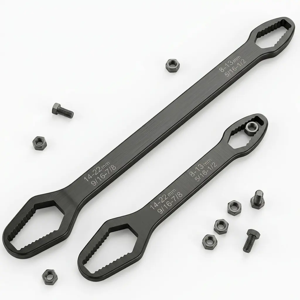 2-Pack Universal Wrench,8-24mm Universal  Self-tightening Wrench,Double-head Spanner,Non-Slip Multi-function Wrench for Most Nuts & Bolts Repair,Professional Car Assembly & Disassembly Tool, Professional Car Assembly & Disassembly Tool, Car Tools