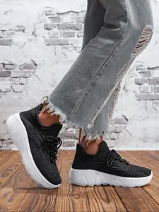 Men Women Running Shoes Lightweight Breathable Sports Sneakers Outdoor Fitness Athletic Running Shoes Size 36-46 Available, Comfortable Textile EVA Sole Casual Style