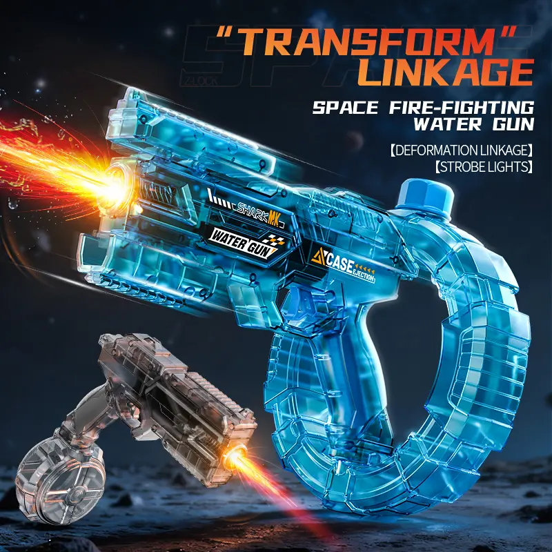 Linkage Transform Space Electric Water Gun with Energy Ring Glow, Large Capacity Drum Magazine Automatic Water Blaster, Super Cool Summer Water Squirt Toy for Beach Pool Backyard, Perfect Surprise Gift for Kids Adults Boys Girls Linkage Transform Space Electric Water Gun with Energy Ring Glow, Large Capacity Drum Magazine Automatic Water Blaster, Super Cool Summer Water Squirt Toy for Beach Pool Backyard, Perfect Surprise Gift for Kids Adults Boys Girls