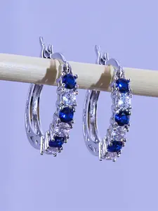 Fashionable Square Zirconia Decorated Hoop Earrings, High Quality Earrings, Fashion Jewelry for Party, Daily Clothing Decor, Trendy All-match & Exquisite Jewelry for Birthday Gift