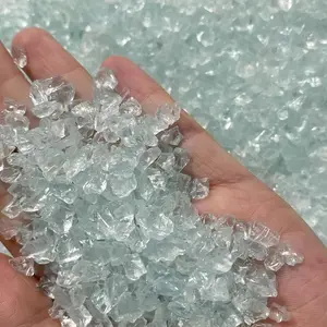 2lb 3-6mm Clear Glass Chips Broken Glass Gravel Stone for Crafts Art Resin Aquarium Garden Fireplace Decoration