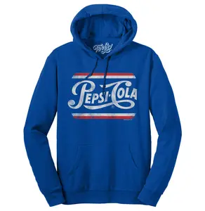 Pepsi Cola Pullover Hooded Sweatshirt - Blue