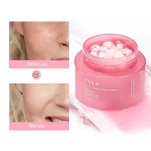 Niacinamide Capsule Face Gel Cream with Brush, Brightening Hydrating Moisturizing Skincare, 50ML, Facial Care, Moisturizer