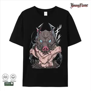 YoungFlame Inosuke Hashibira Anime Japanese T-Shirt for Men | Manga Graphic Tees | Cool Anime Clothing | Otaku Gift | Vintage Style | Men'swear good