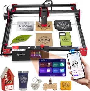 AlgoLaser DIY KIT MK2 Laser Engraver 5W, Smart Laser Engraving Machine With 3.5" Touch Screen, 12,000mm/min Speed, 0.05mm Accyracy, 15.7" x 17.1"Working Area for Wood, Glass,Stainless steel & Leather,Ideal for DIY &Small business