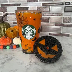 16 oz Halloween Jack O’Lantern Tumbler Cup