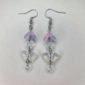 Lilac Butterfly Earring