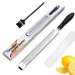 Stainless Steel Parmesan Cheese Grater & Lemon Zester – Multi-Purpose Kitchen Grater for Ginger, Garlic, Chocolate, Fruits, and Vegetables – Dishwasher Safe