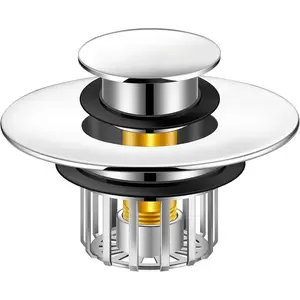 Bathtub Stopper | Shower Drain Hair Catcher, Pop-up Tub Stopper with Strainer | Bathroom Drain Plug | Drain Protector for 1-1/2 to /4"" Bath Drain Hole