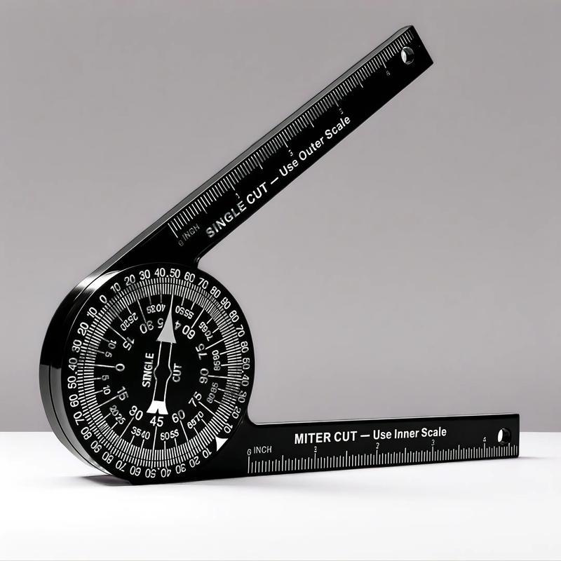 Aluminum Miter Saw Protractor for Woodworking, 360° Angle Finder with Laser-Engraved Scales Compatible with DW7084, Fits DW703, DW706, DW708, DW712, DW715, DW716, DW717, DW718, DWS780