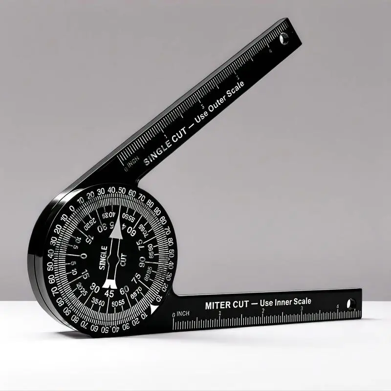 Aluminum Miter Saw Protractor for Woodworking, 360° Angle Finder with Laser-Engraved Scales Compatible with DW7084, Fits DW703, DW706, DW708, DW712, DW715, DW716, DW717, DW718, DWS780