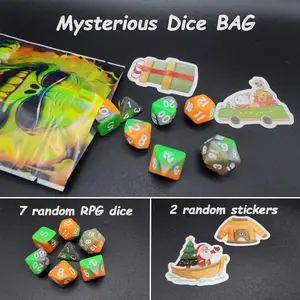 Mysterious Dice Set, Random Style Dice Bag, Durable, Suitable for Role-Playing and Tabletop Games, Perfect for Gamers and Collectors