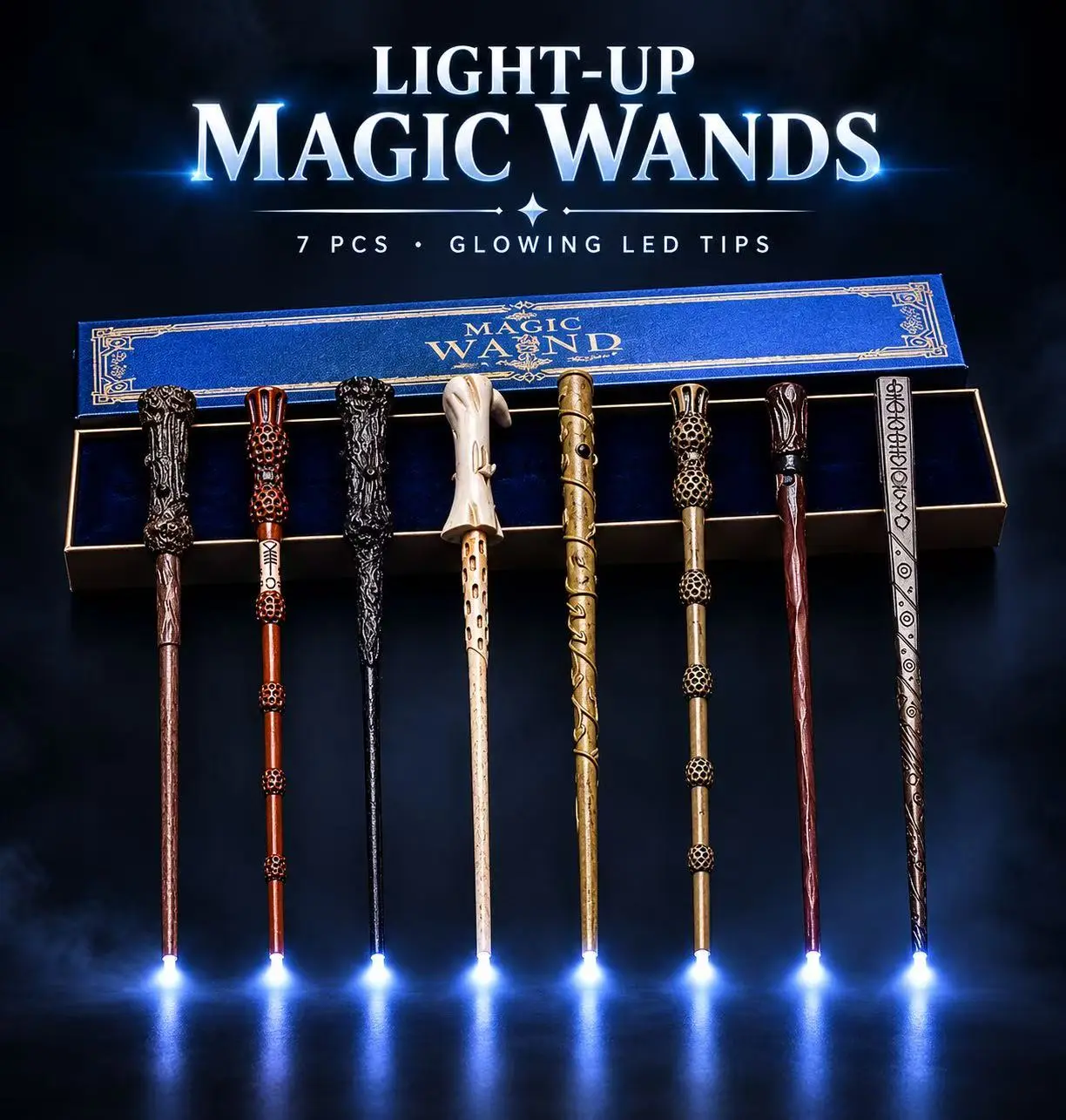 Magic Wand Light-Up Toy, Wizard Wand with Glowing Effect, Fantasy Cosplay Prop, Magic Wand Accessory, Gift for Wizard Fans