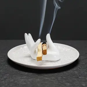 Ceramic Christmas Tree Relief Aromatic Sage Tray, 1 Count Retro Palo Santo Burner Stand, Home Decor Gifts, Home Fragrance Holder