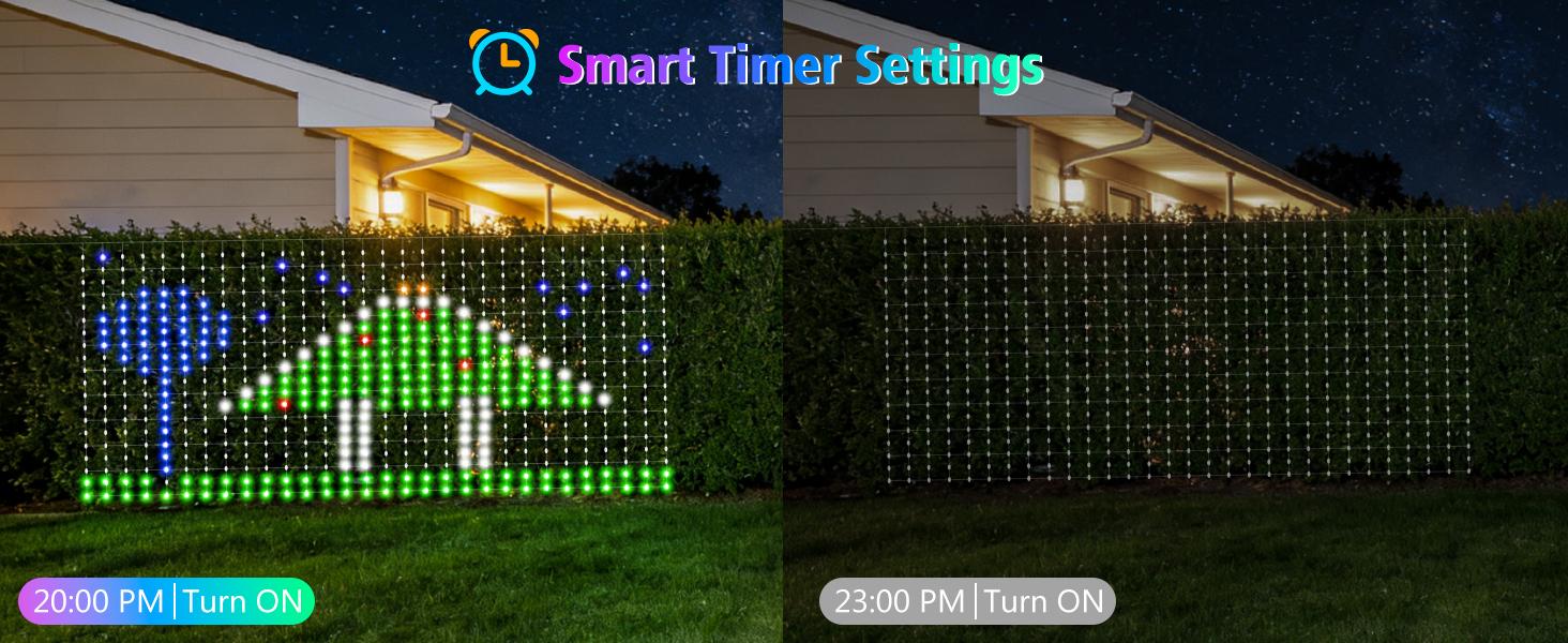 Echosari RGBIC Smart LED Mesh Net Lights Outdoor, 600 LEDs (3.7×9.5ft), App + Remote Control, DIY Patterns, Music Sync, IP65 Waterproof, Color Changing, AI Lighting Effects, Fast Setup for Backyard Gatherings Bush Patio Decor, Ac Power Supply