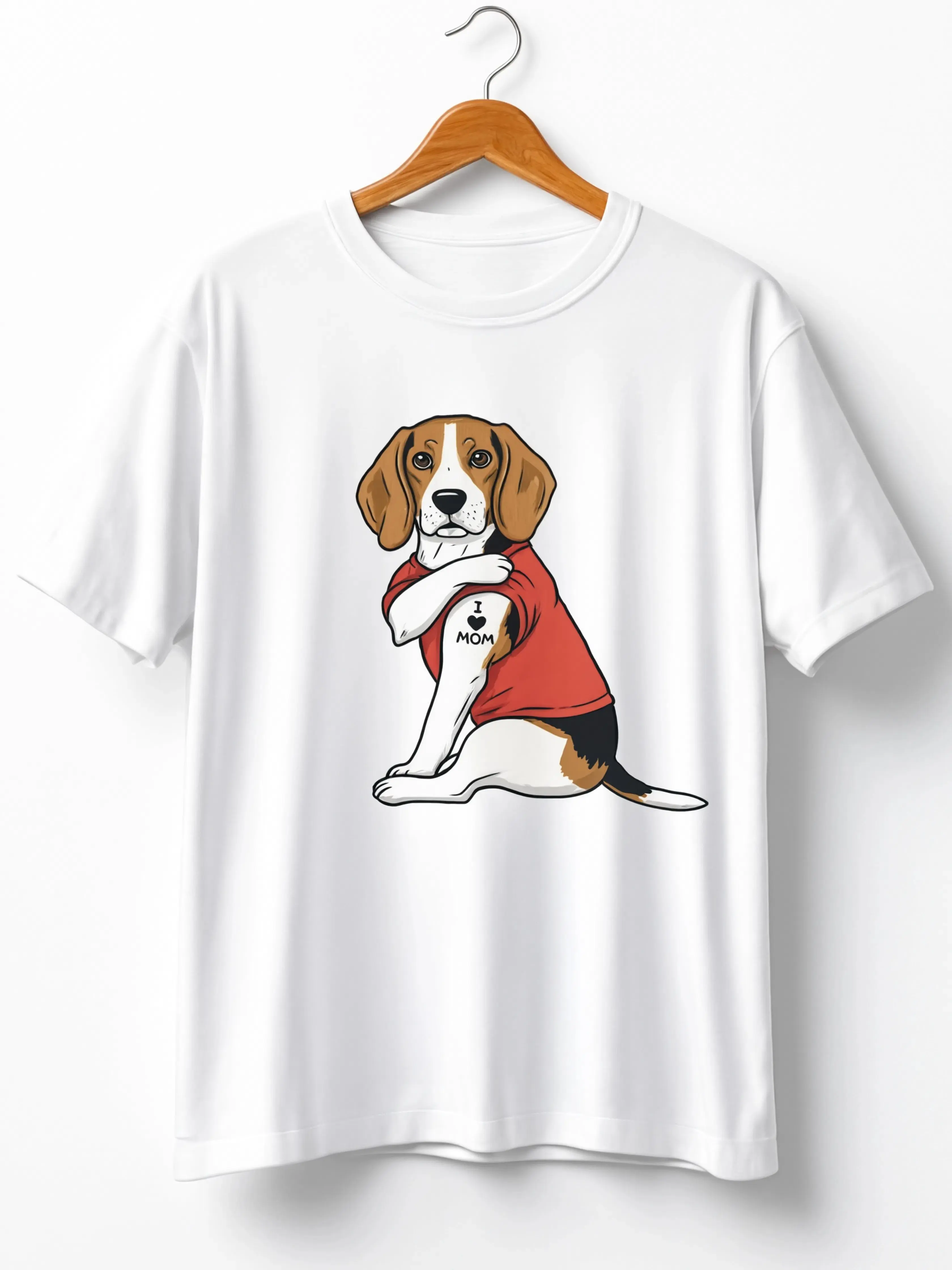 Retro Tattooed Beagle Shirt Funny Dog Lover Graphic Cotton Unisex Tee Gift