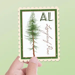 Alabama State Tree Longleaf Pine Sticker - AL Vintage Stamp Decal