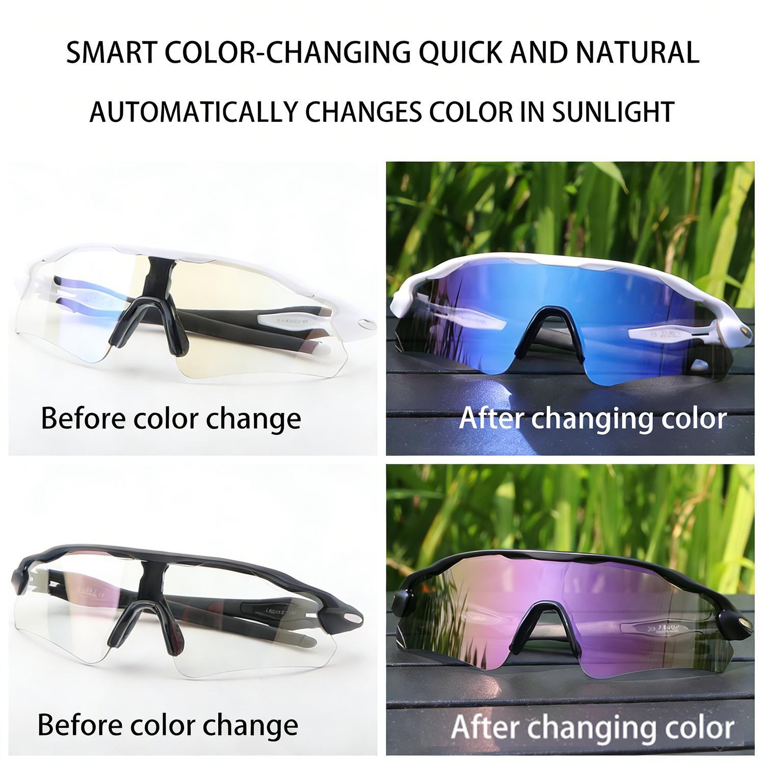 Sports Sunglasses, TR90 Frame Colorful Polarized Sunglasses, Windproof Sun Protection Glasses for Cycling, Driving, Outdoor Activities, E-Bike & Golf, Unisex