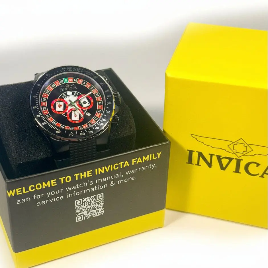Invicta Aviator Monte Carlo Men's Watch - 49849 Model, 50mm Casino Dial with Poker Accents & Roulette Face, Poly Strap, 10atm Water Res.