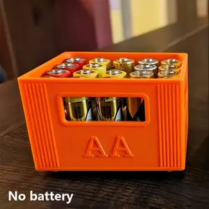 Aaa/aa Battery Storage Box, Large Capacity, 30/20 Compartments, Durable Plastic Organizer, Christmas & Halloween Gift, Stackable Design
